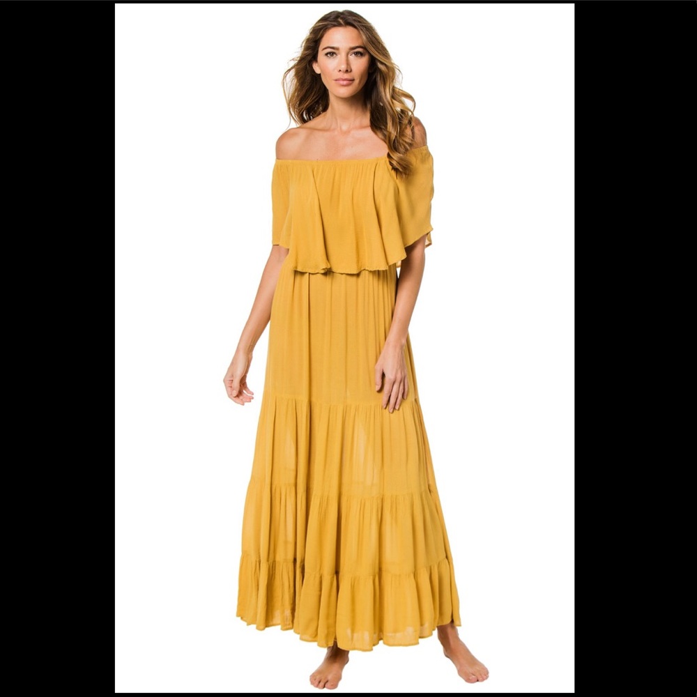 Elan International Off the Shoulder Maxi Dress